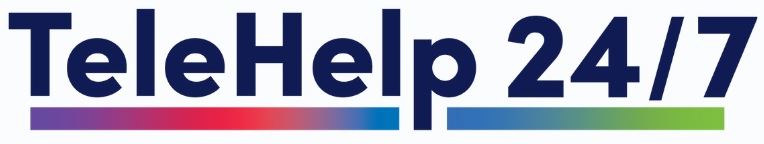 A logo that reads "TeleHelp 24/7"